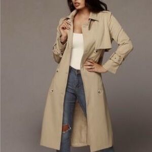 JLUXLABEL Classic Camel Trench Coat